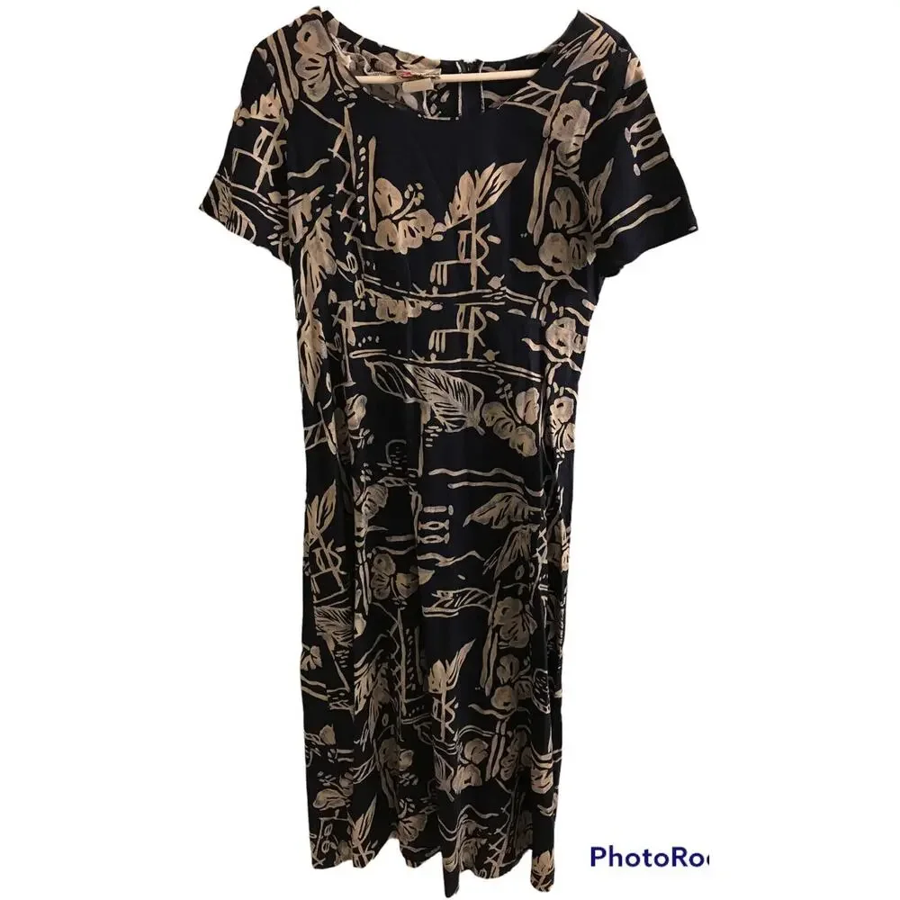 Hilo Hattie THE HAWAIIAN ORIGINAL Women’s Patterned Shift Dress‎ Rayon/Cotton, M